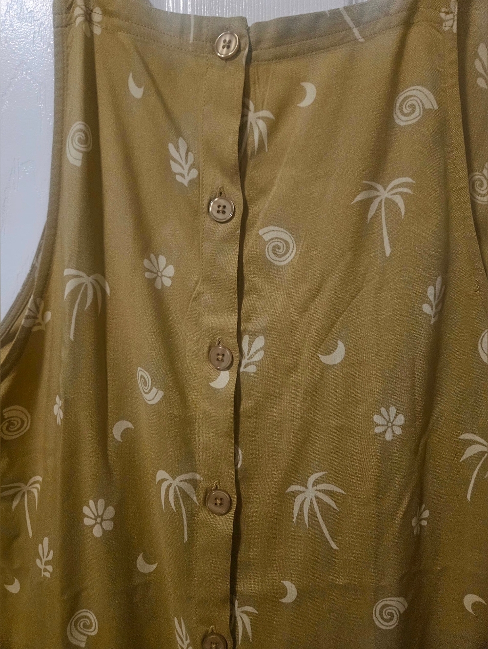 NWT Volcom Rumper Tropical Print Button-Front